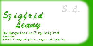 szigfrid leany business card